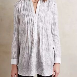 Anthropologie Vanessa Virginia Asha Embroidered Tunic